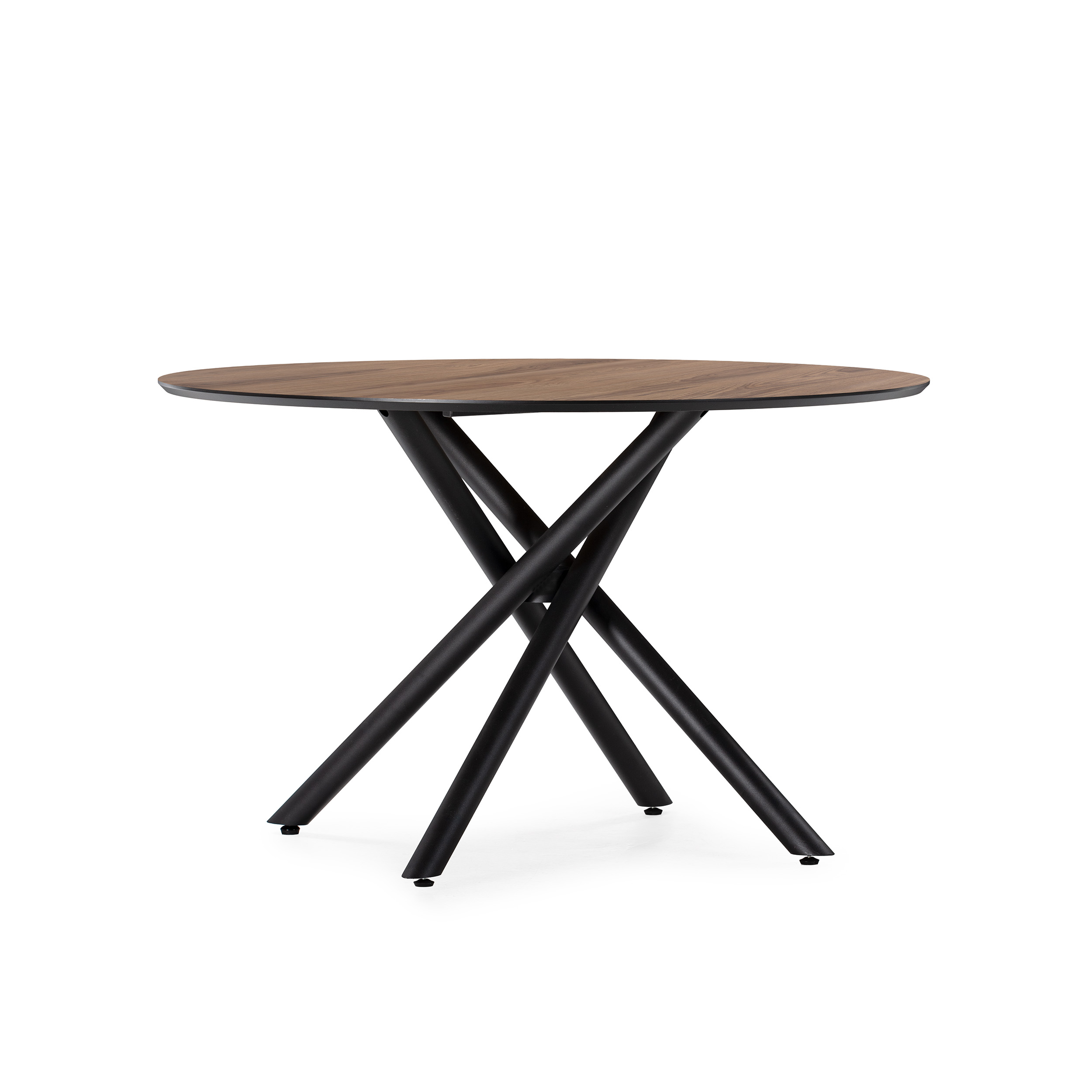 MESA REDONDA BRIANA 120CM ROBLE-UD PATA METAL