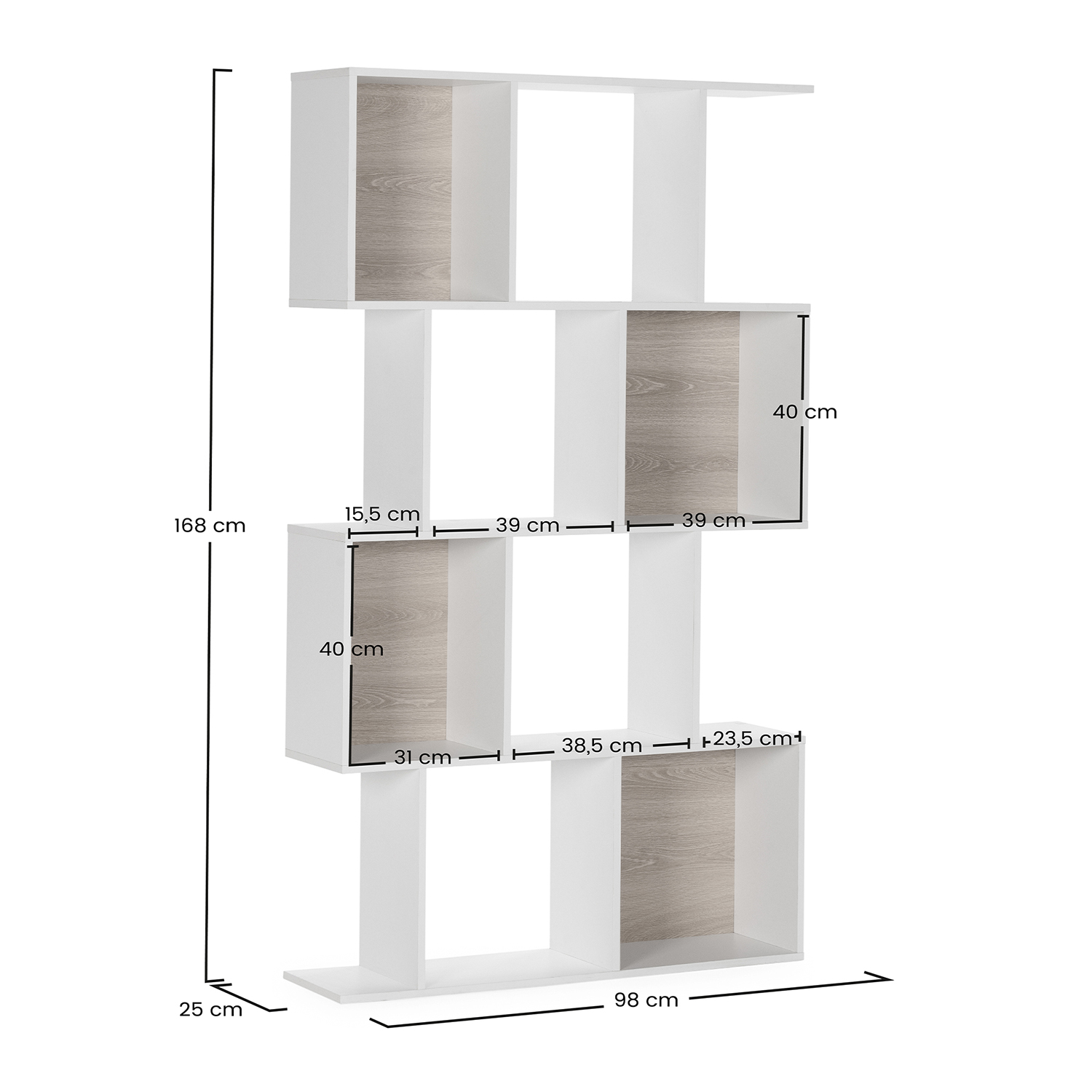 Estanteria Nagato Blanco Dimensiones