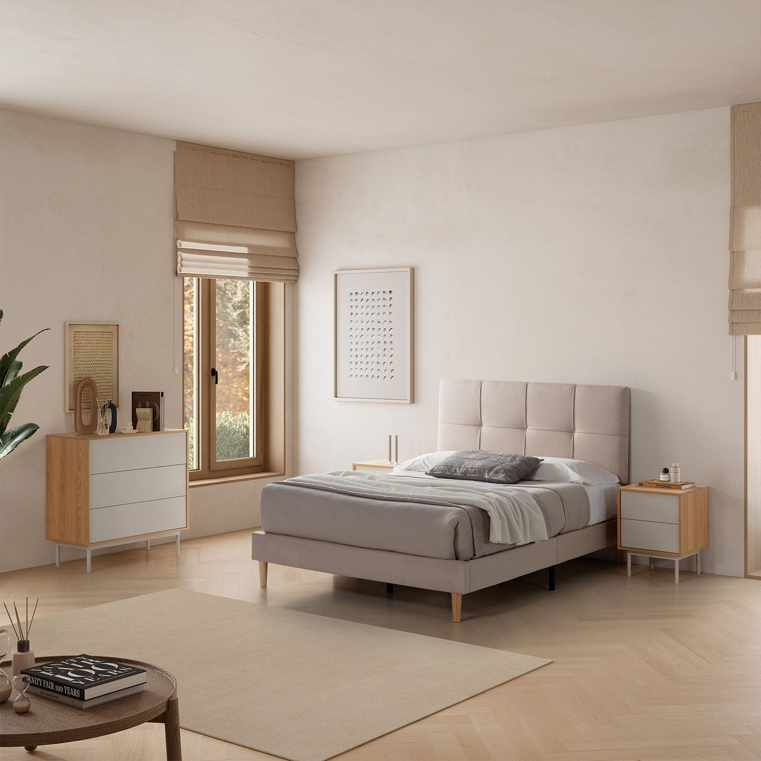 Mesita Cuzco Gris Ambiente Completo