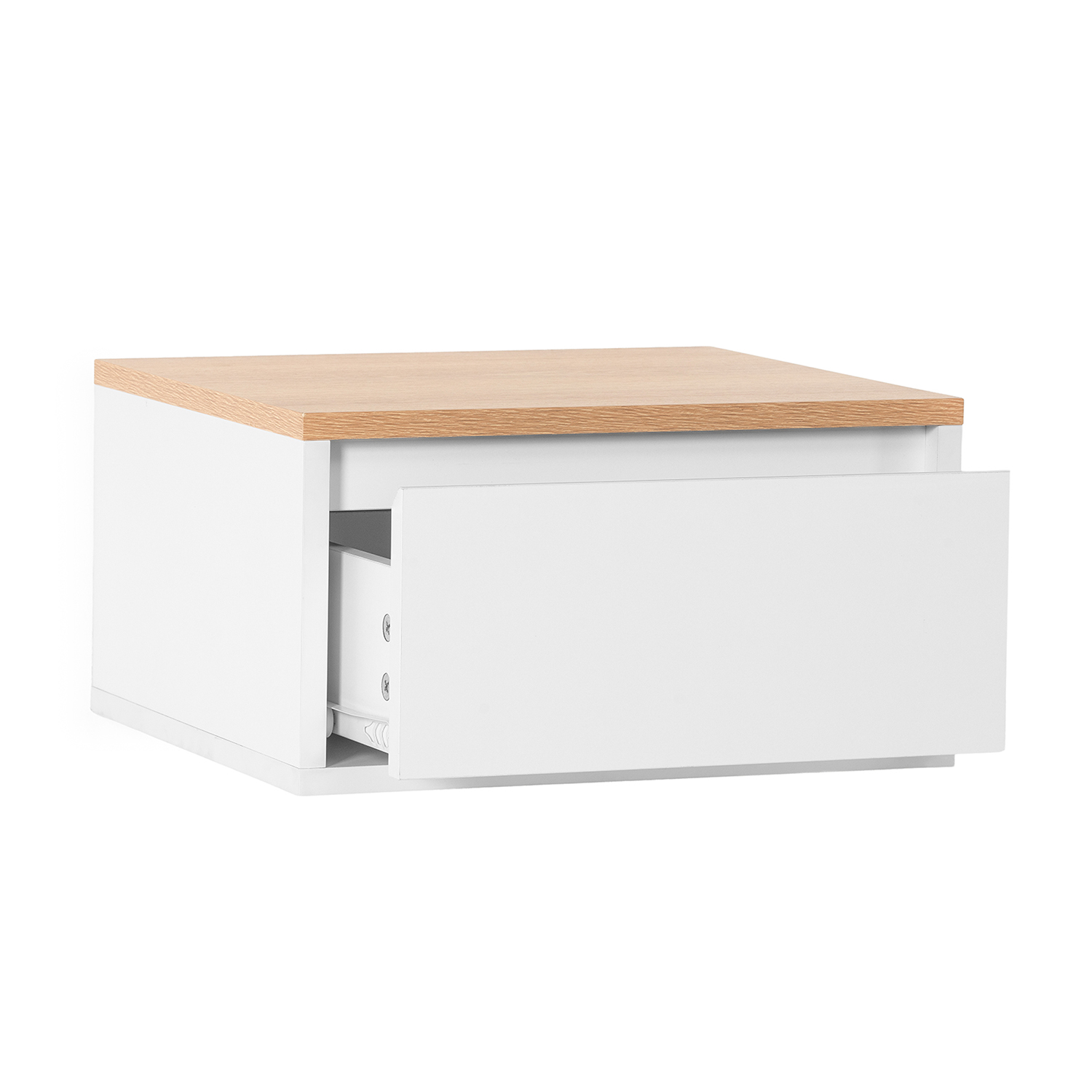 Mesita Flotante Desi Blanco Roble 2