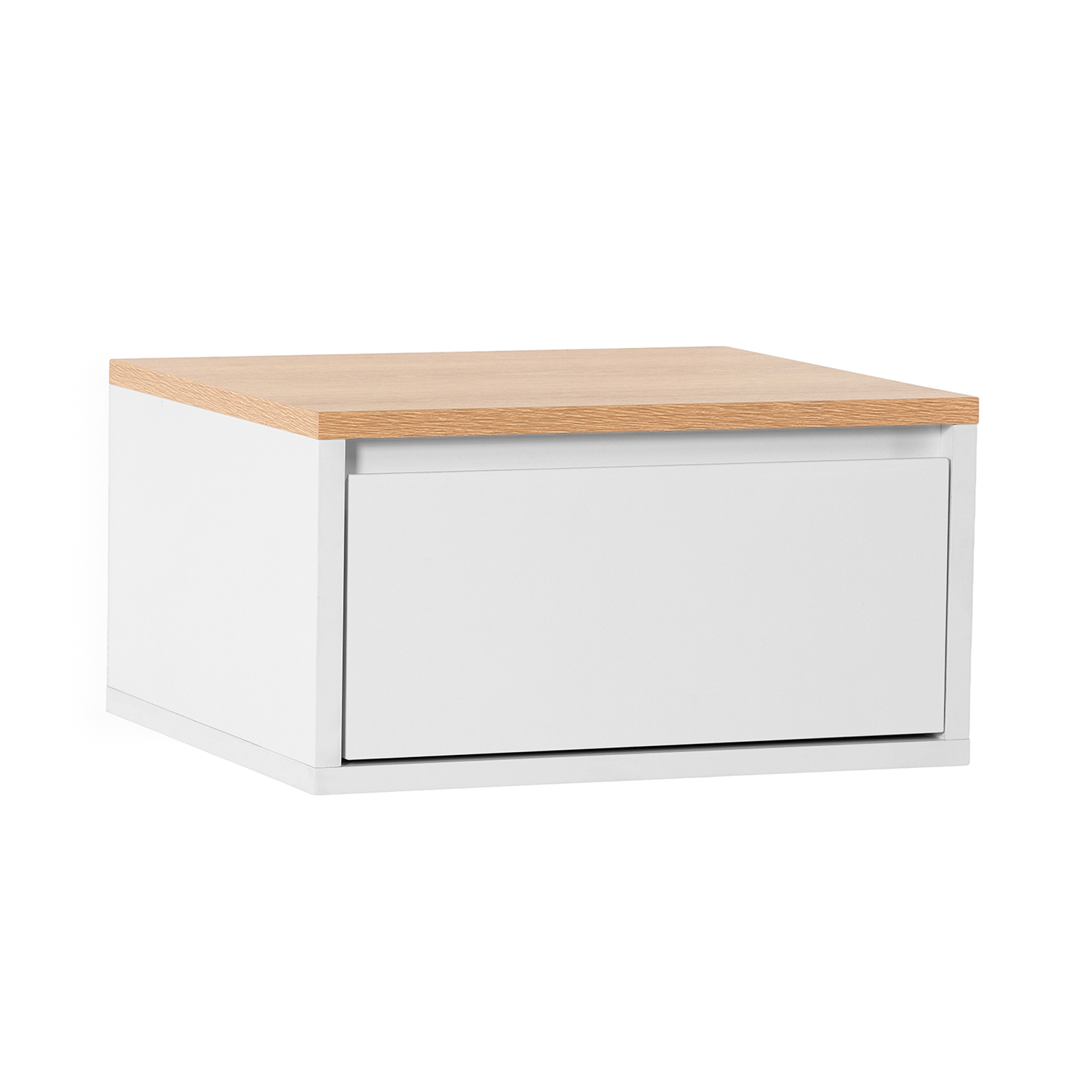 Mesita Flotante Desi Blanco Roble