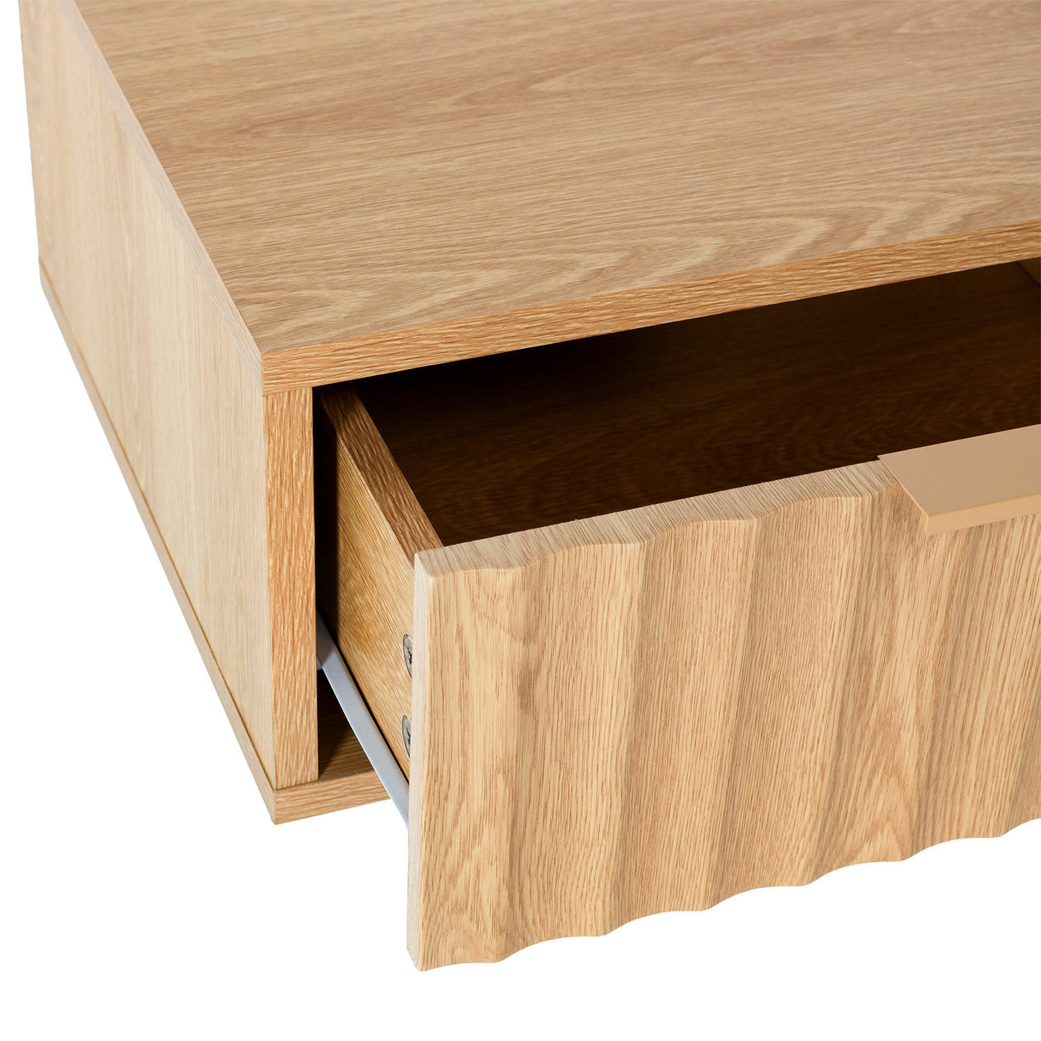 Mesita Flotante Lluvia Roble Detalle