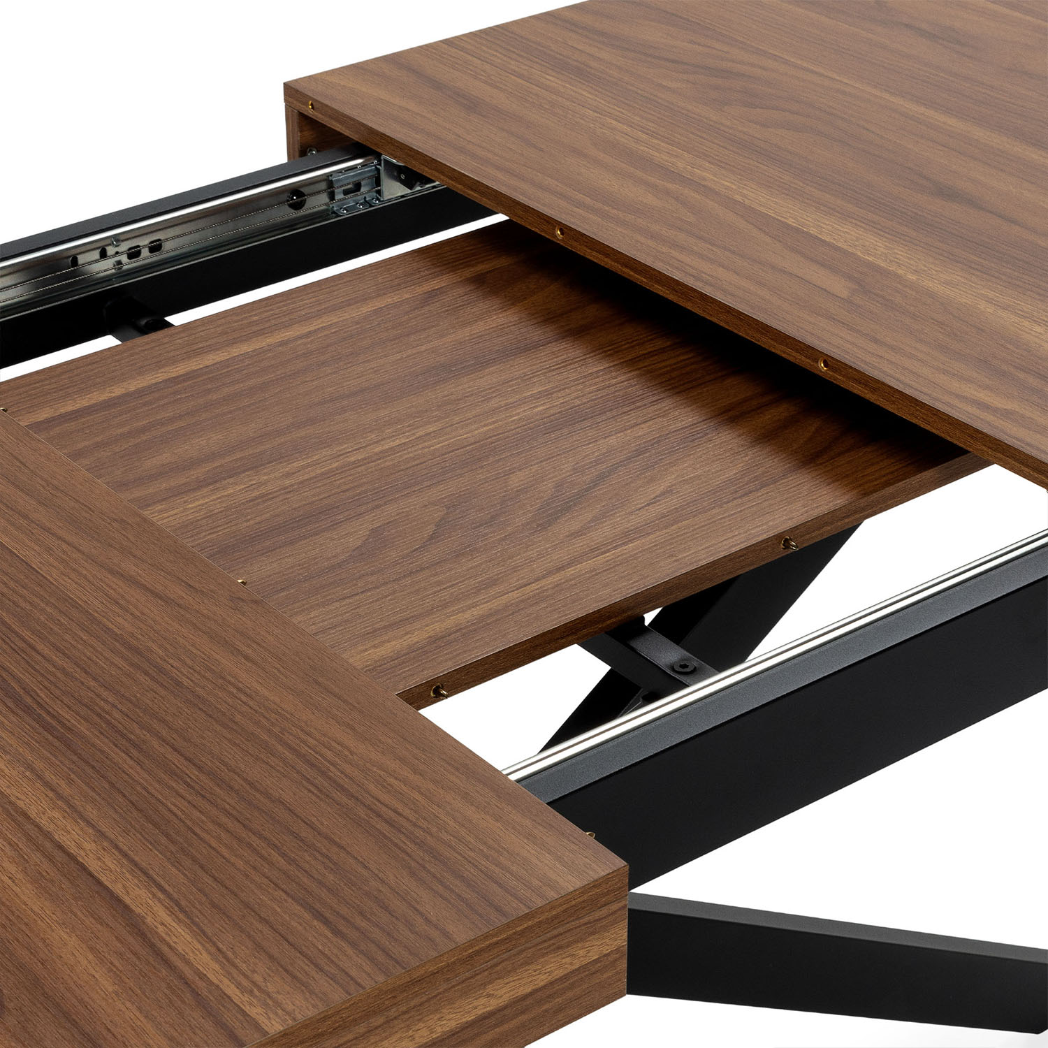 MESA EXTENSIBLE GENOVA 140-180 NOGAL/NEGRO - Imagen 6