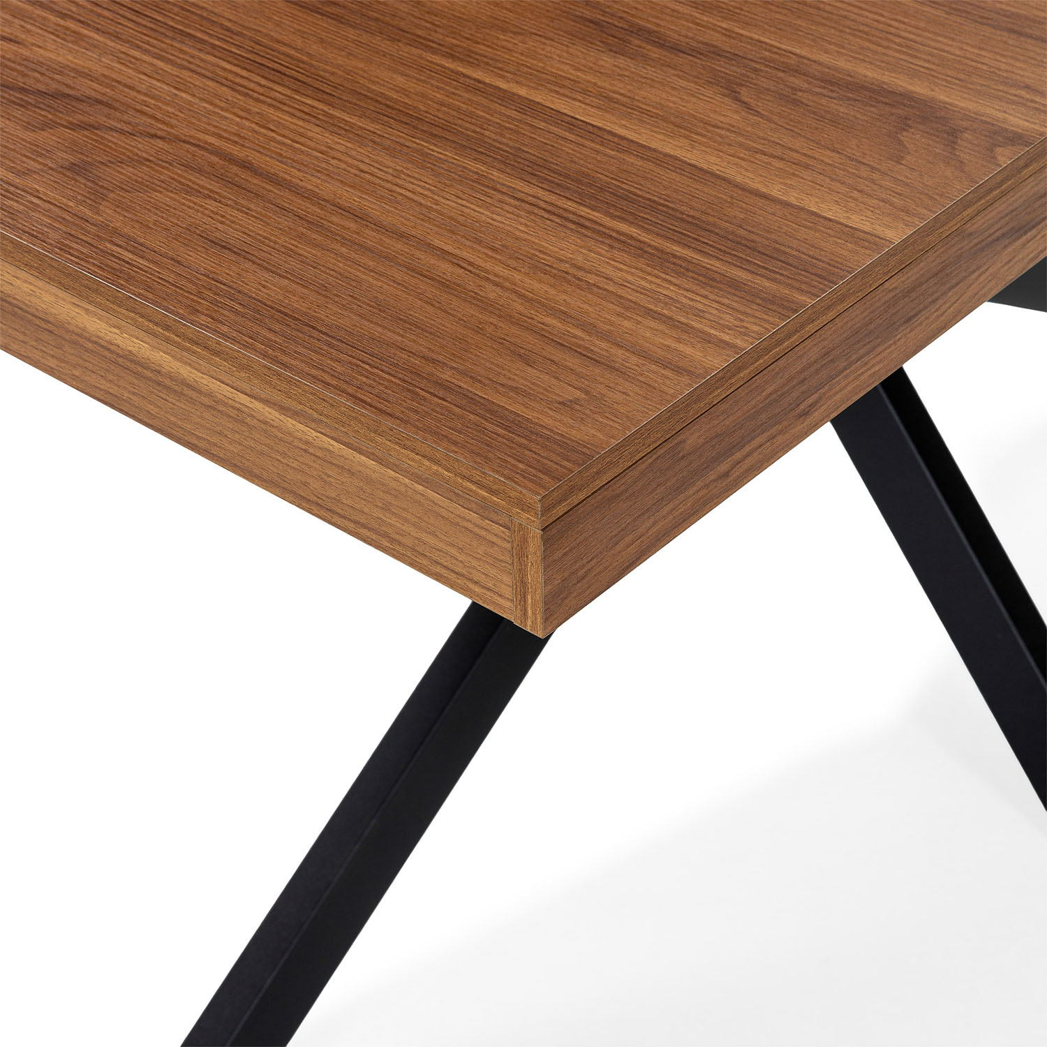 MESA EXTENSIBLE GENOVA 140-180 NOGAL/NEGRO - Imagen 7