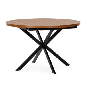 MESA EXT REDONDA MURANO 120-160 NOGAL