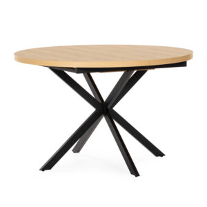 MESA EXT REDONDA MURANO 120-160 ROBLE