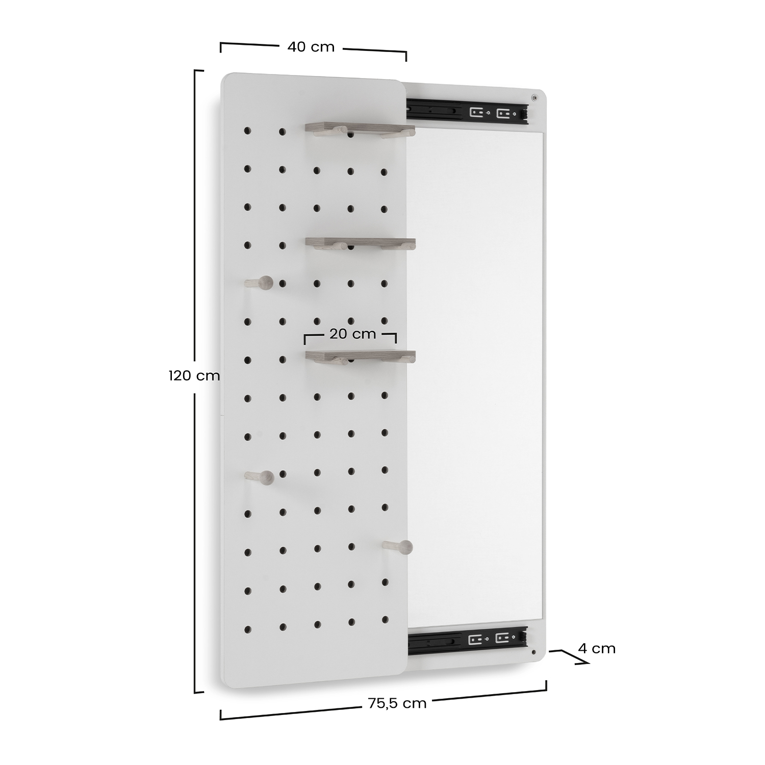 MUEBLE RECIBIDOR VERONA + ESPEJO OCULTO - BLANCO - Imagen 5