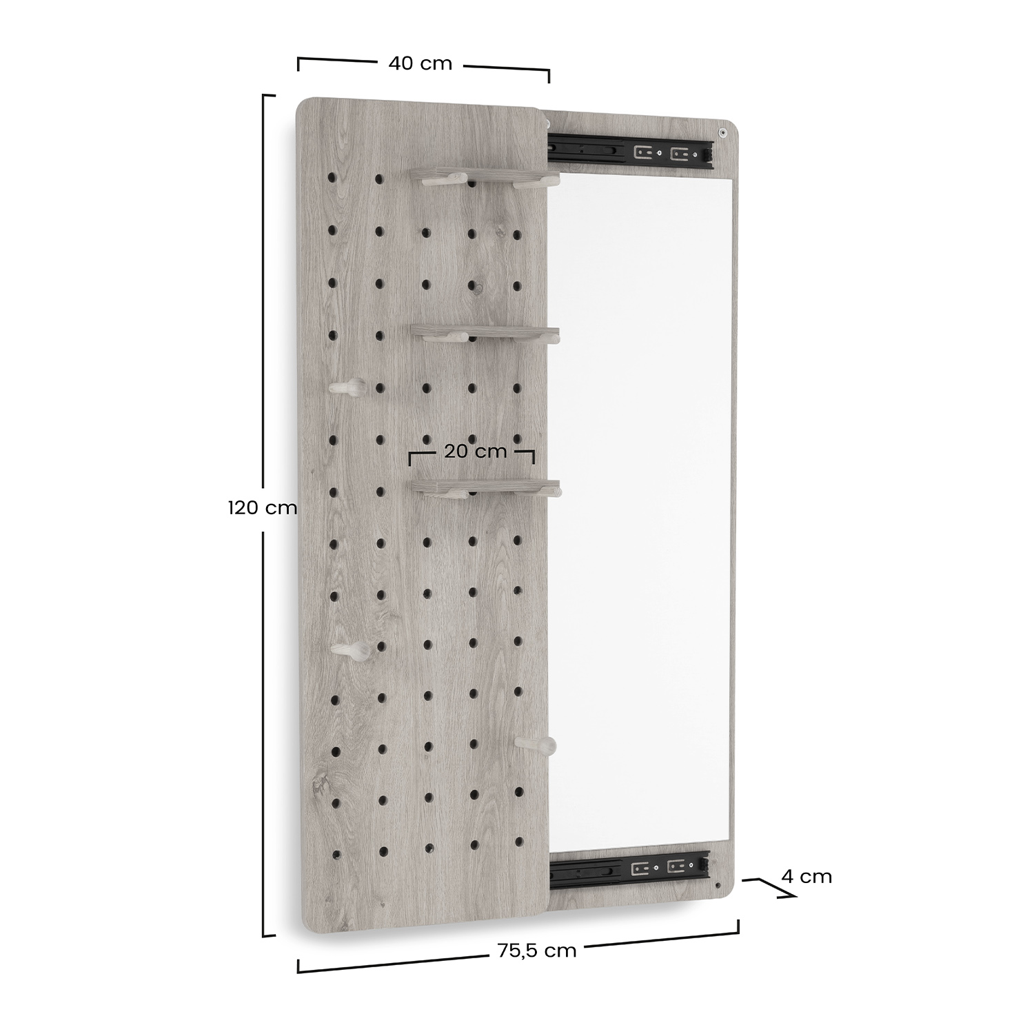 MUEBLE RECIBIDOR VERONA + ESPEJO OCULTO - ROBLE - Imagen 5