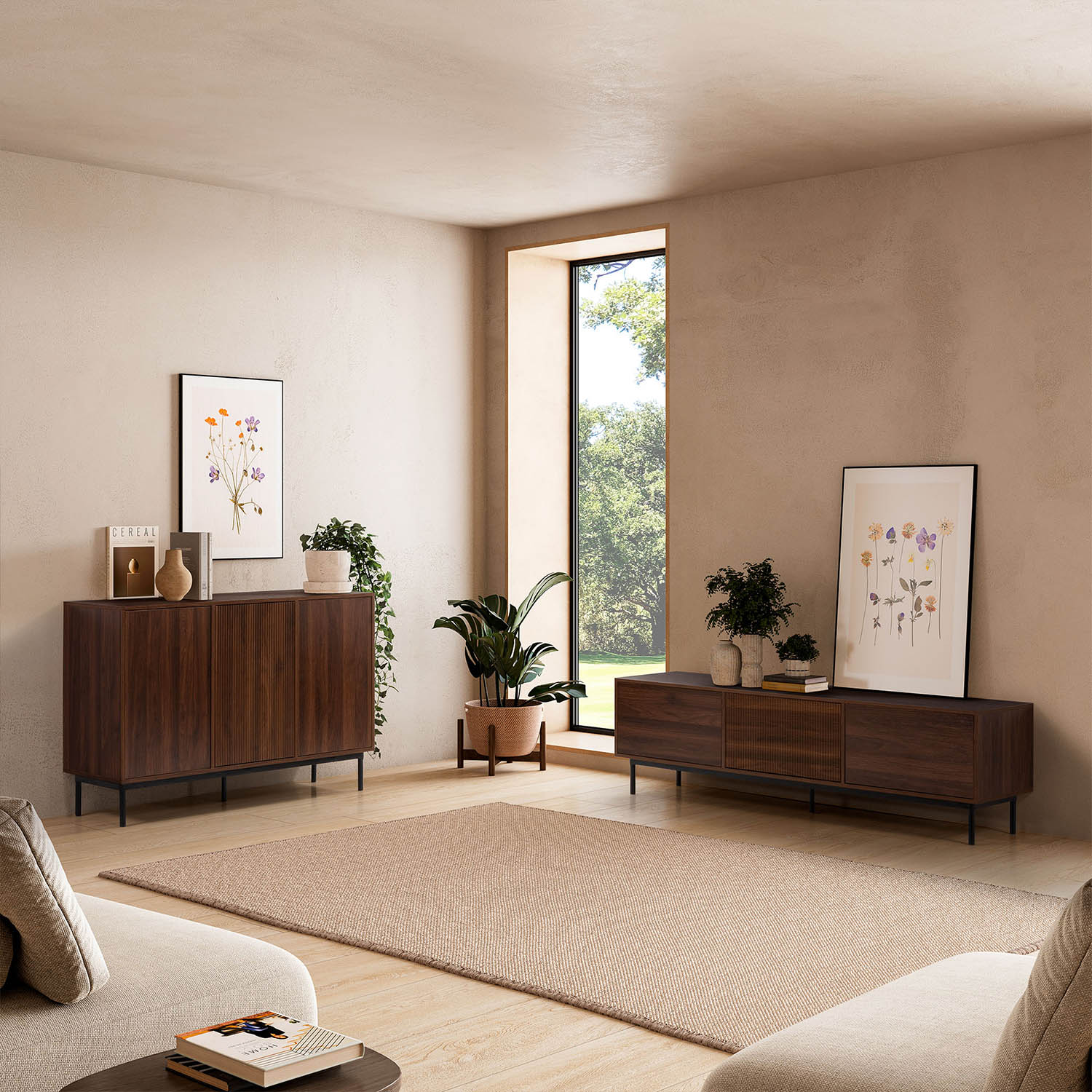 MUEBLE TV FLORIDA 3P NOGAL - Imagen 9