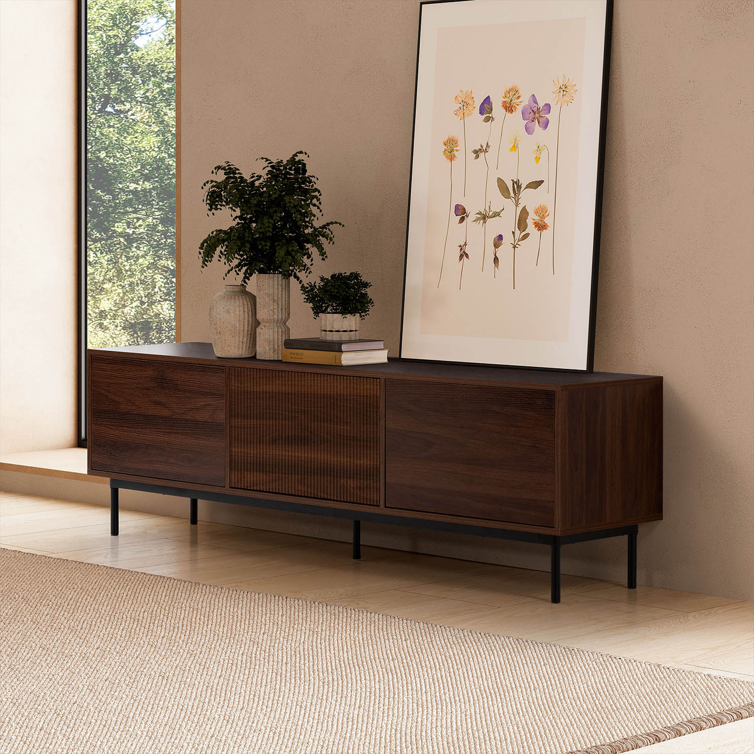 MUEBLE TV FLORIDA 3P NOGAL - Imagen 8