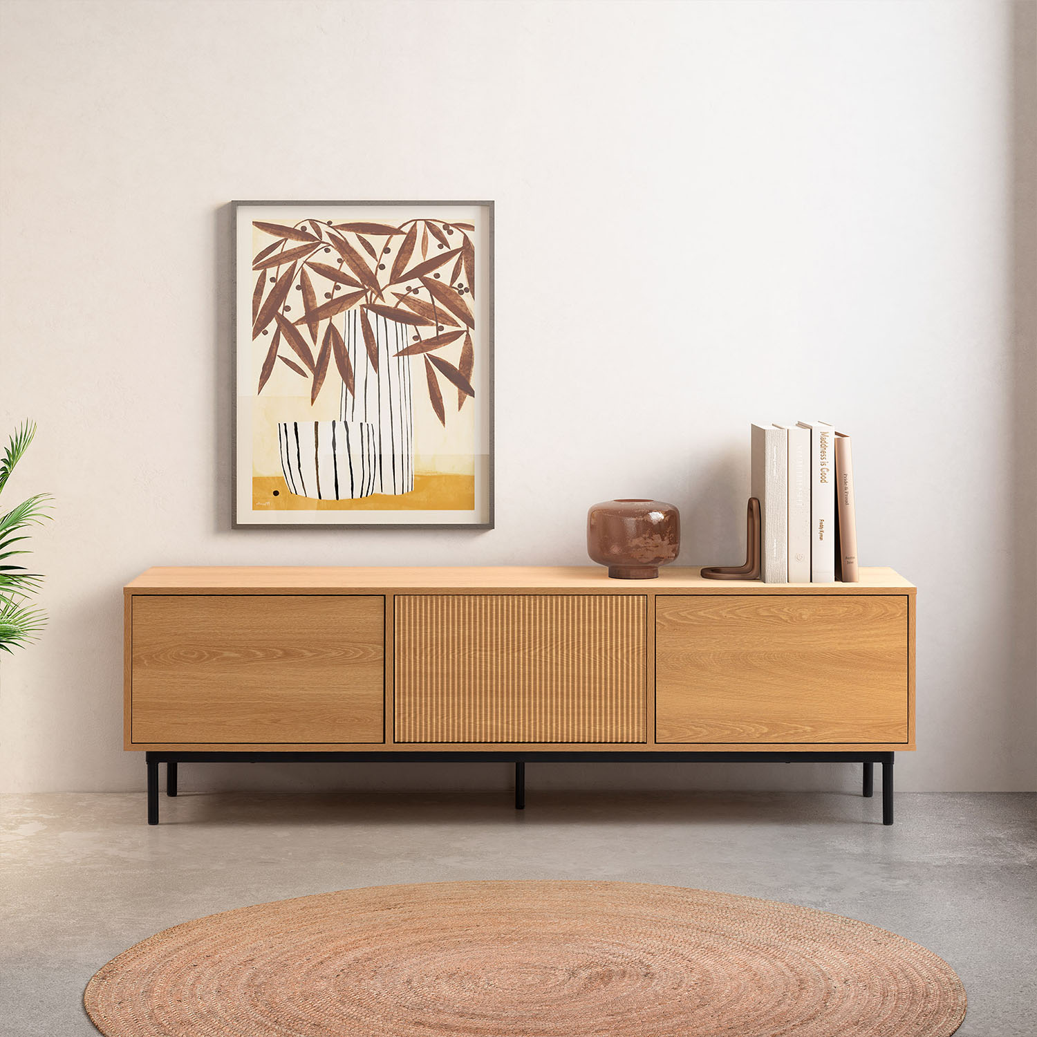 MUEBLE TV FLORIDA 3P ROBLE - Imagen 8