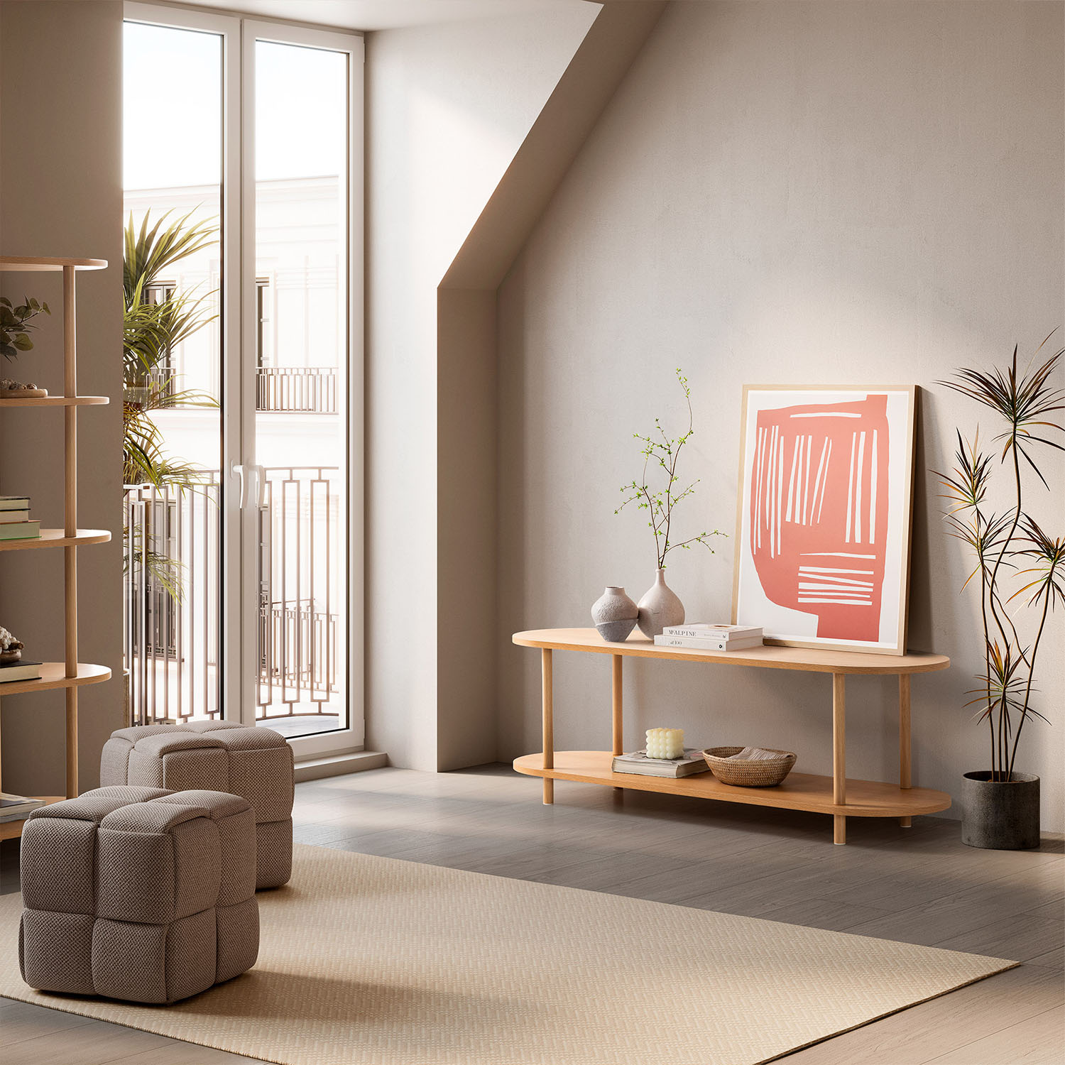 MUEBLE TV MONTANA 2E ROBLE - Imagen 6