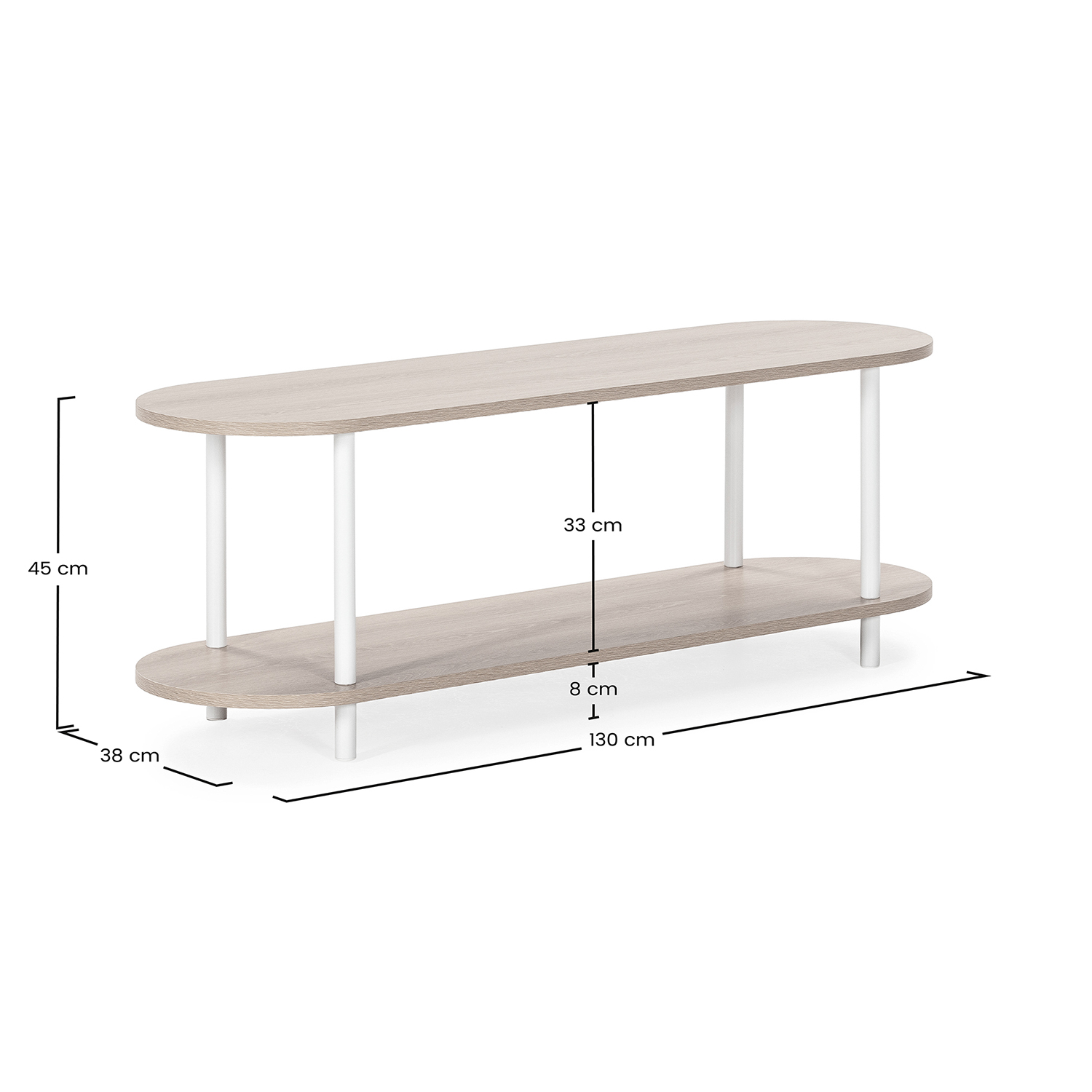 MUEBLE TV MONTANA 2E ROBLE/BLANCO - Imagen 5