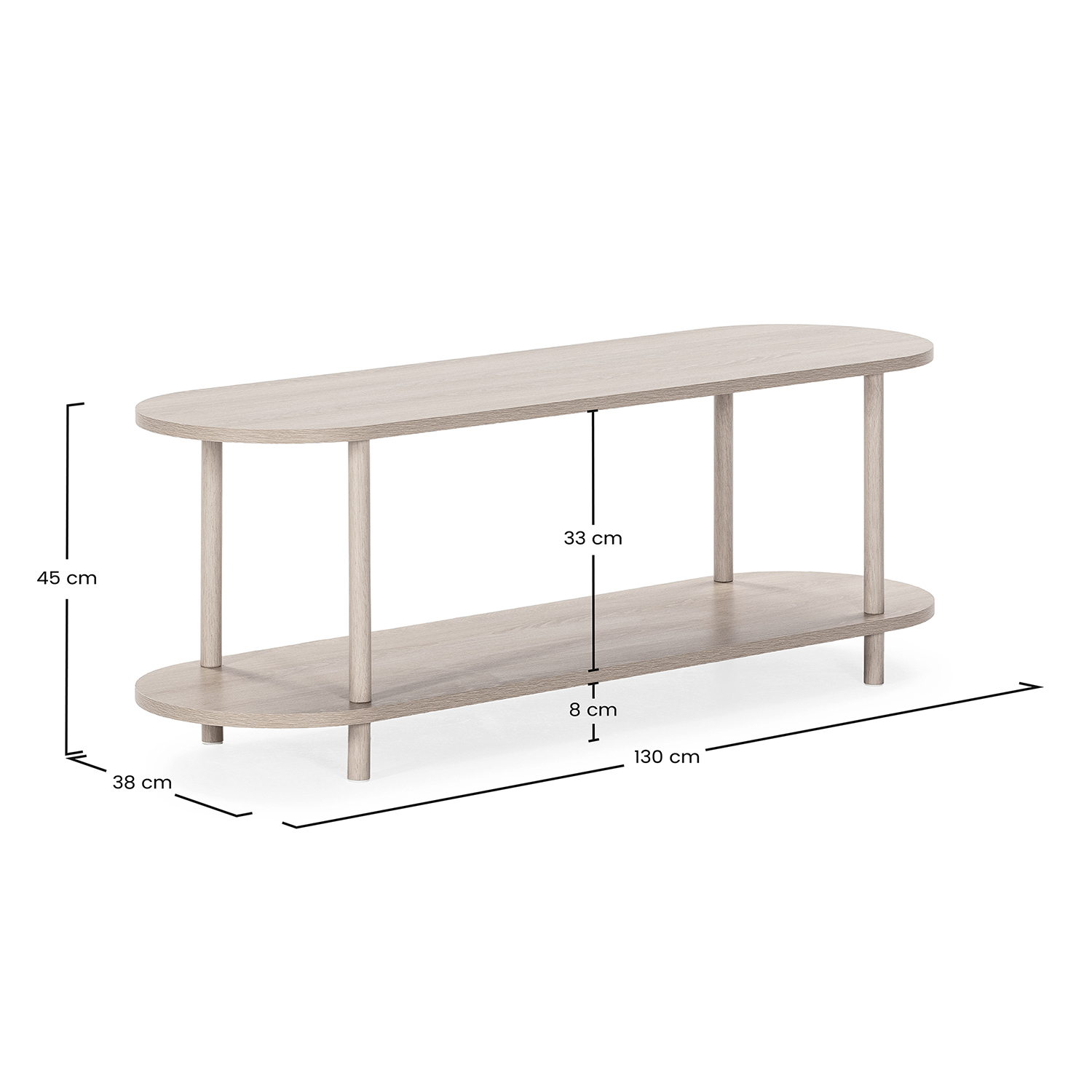 MUEBLE TV MONTANA 2E ROBLE - Imagen 5