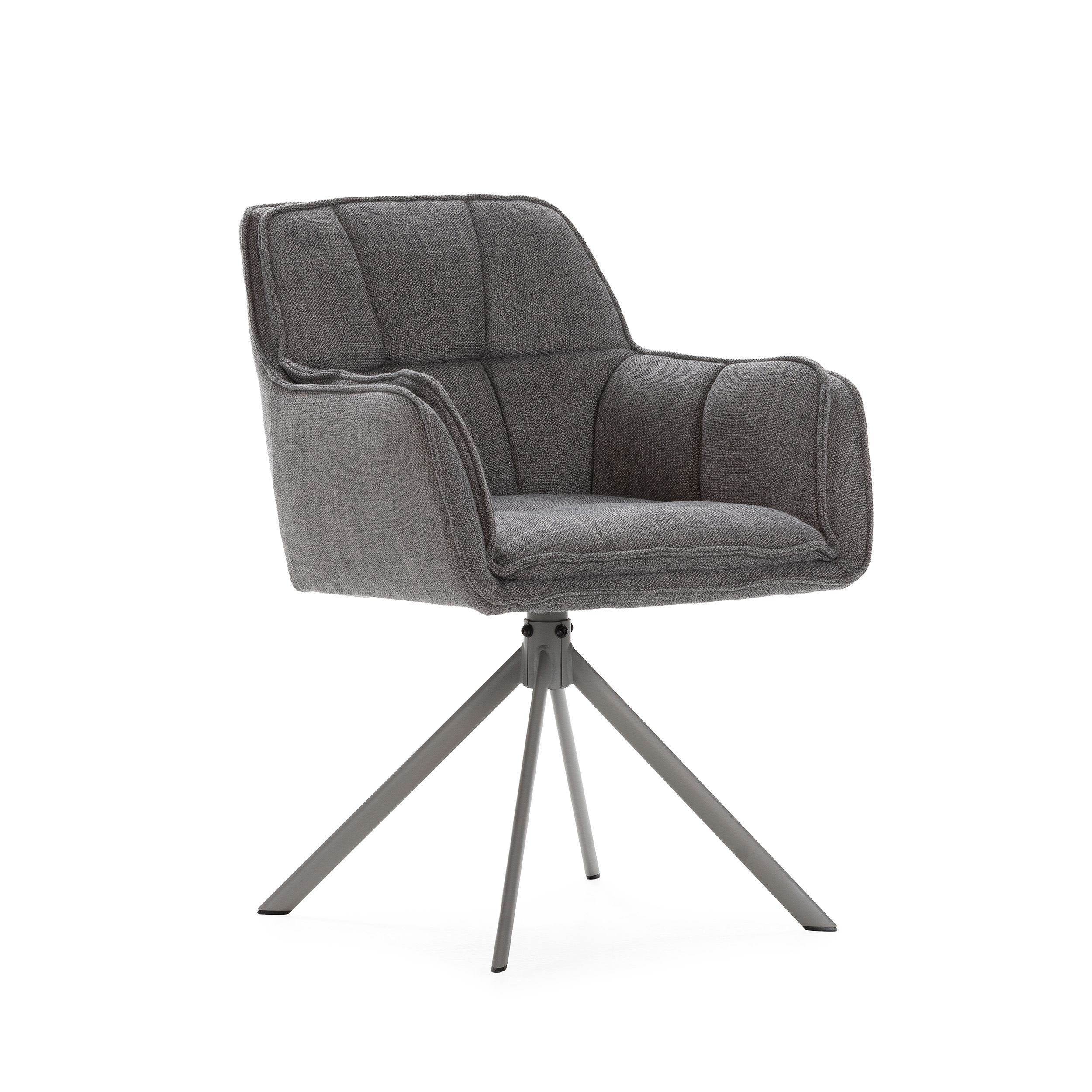 SILLON GIRATORIO KEIKO GRIS/PATA GRIS OSCURO 2P/CA