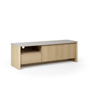 MUEBLE TV DORE 2P1C1H ROBLE CLARO/MARMOL