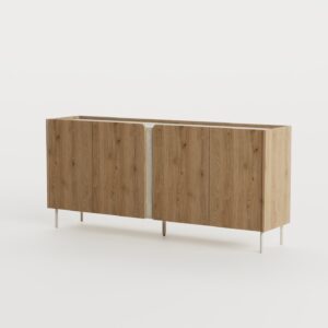 APARADOR LUCILE 4P 180CM ROBLE-UD/TRAVERTINE