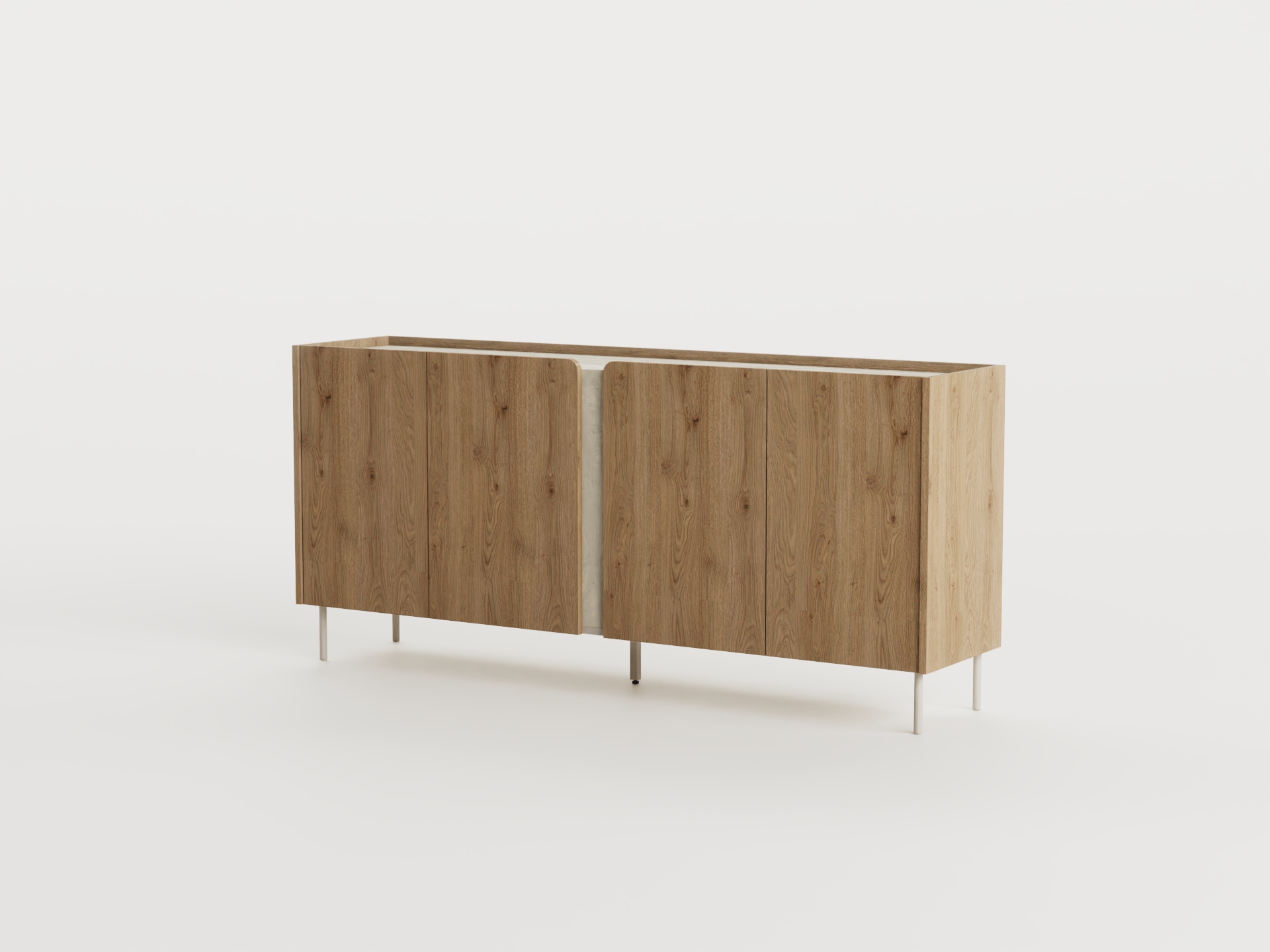 APARADOR LUCILE 4P 180CM ROBLE-UD/TRAVERTINE