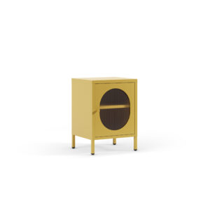 MESITA 1P AMARILLO PUERTA CRISTAL