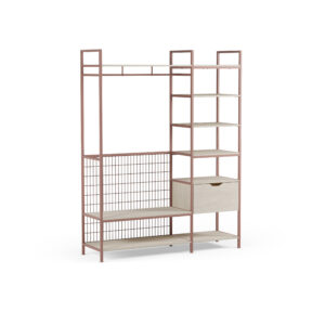 VESTIDOR ABIERTO 140CM TERRACOTA 1 CAJON