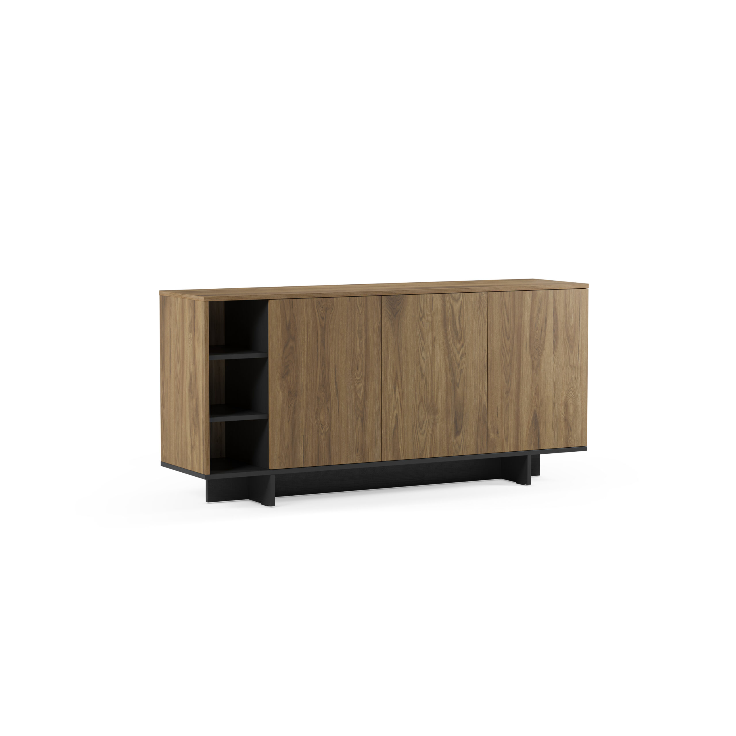 APARADOR 3P3H 170CM ROBLE-UD/NEGRO