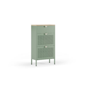 MUEBLE ZAPATERO VERDE MENTA/ROBLE