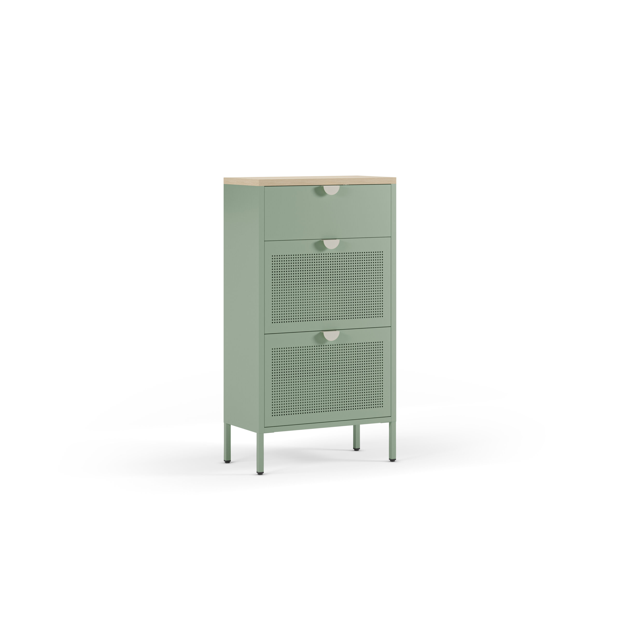 MUEBLE ZAPATERO VERDE MENTA/ROBLE