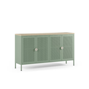 APARADOR 4P 160CM VERDE MENTA/ROBLE